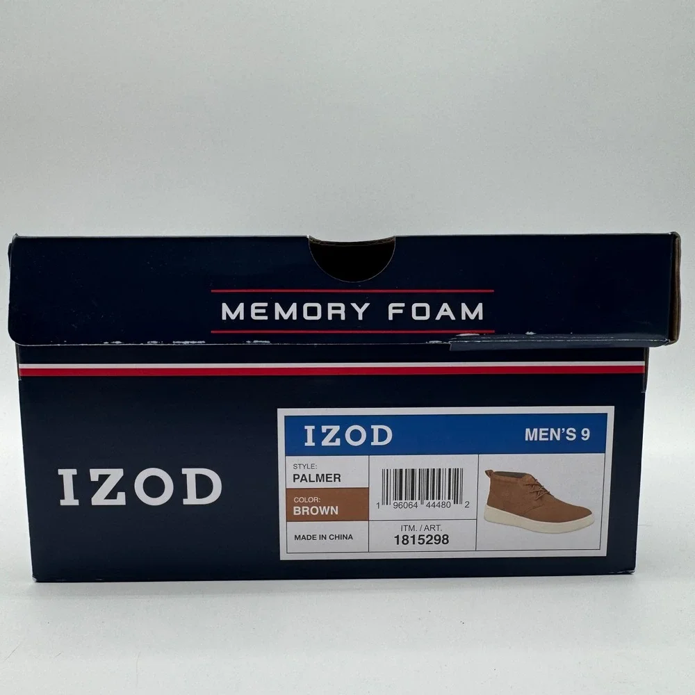 IZOD Palmer Brown Chukka Boots Men's Size 9 Memory Foam Casual Shoes